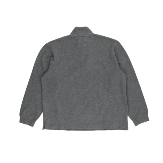 Chaps Grey 1/4 Zip Pullover Sweatshirt Large Cotton Blend