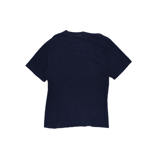 Jerzees Vintage 1998 Bart Simpson Devil Graphic T-Shirt Navy Medium Cotton Crew Neck