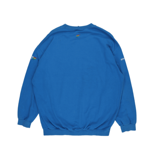 Benetton Formula 1 Vintage Crewneck Sweatshirt Blue Large Cotton