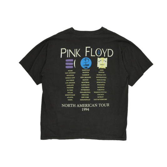 Brother Worldwide Vintage Pink Floyd Division Bell 1994 Tour T-Shirt Black XL Cotton Crew Neck