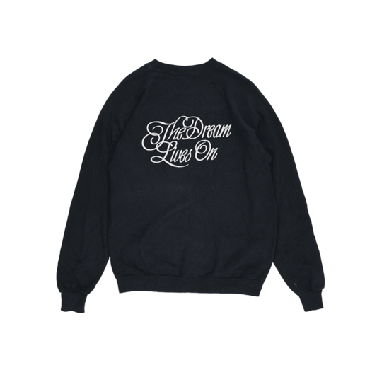 Jerzees by Russell Vintage Black Pullover Graphic Sweatshirt Large Cotton Blend Crew Neck