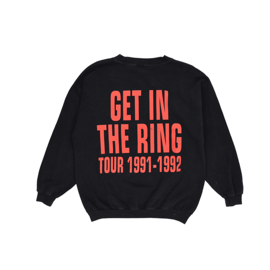 Guns N' Roses Vintage Get In The Ring Tour Sweatshirt Black Large Cotton Polyester