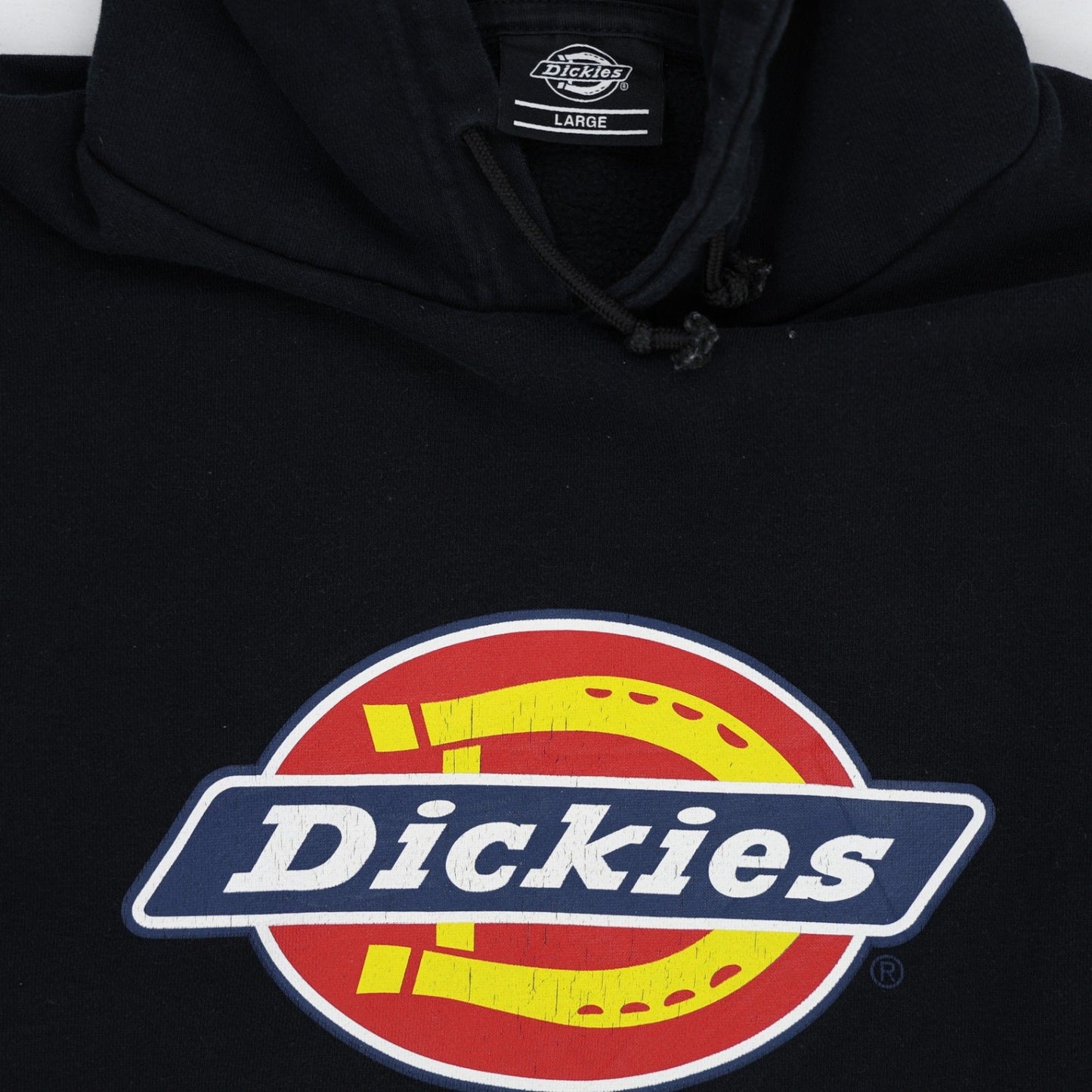 Dickies Black Pullover Hoodie Large Cotton Blend Hooded Sweatshirt