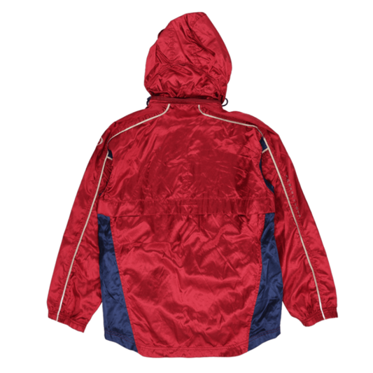 Nike FC Barcelona Vintage Hooded Windbreaker Jacket Red Blue XL Polyester