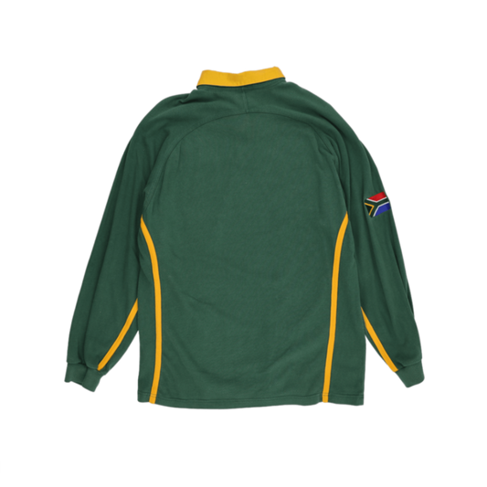 Nike Vintage South Africa Springboks Rugby Shirt Green Yellow Size L Cotton Blend