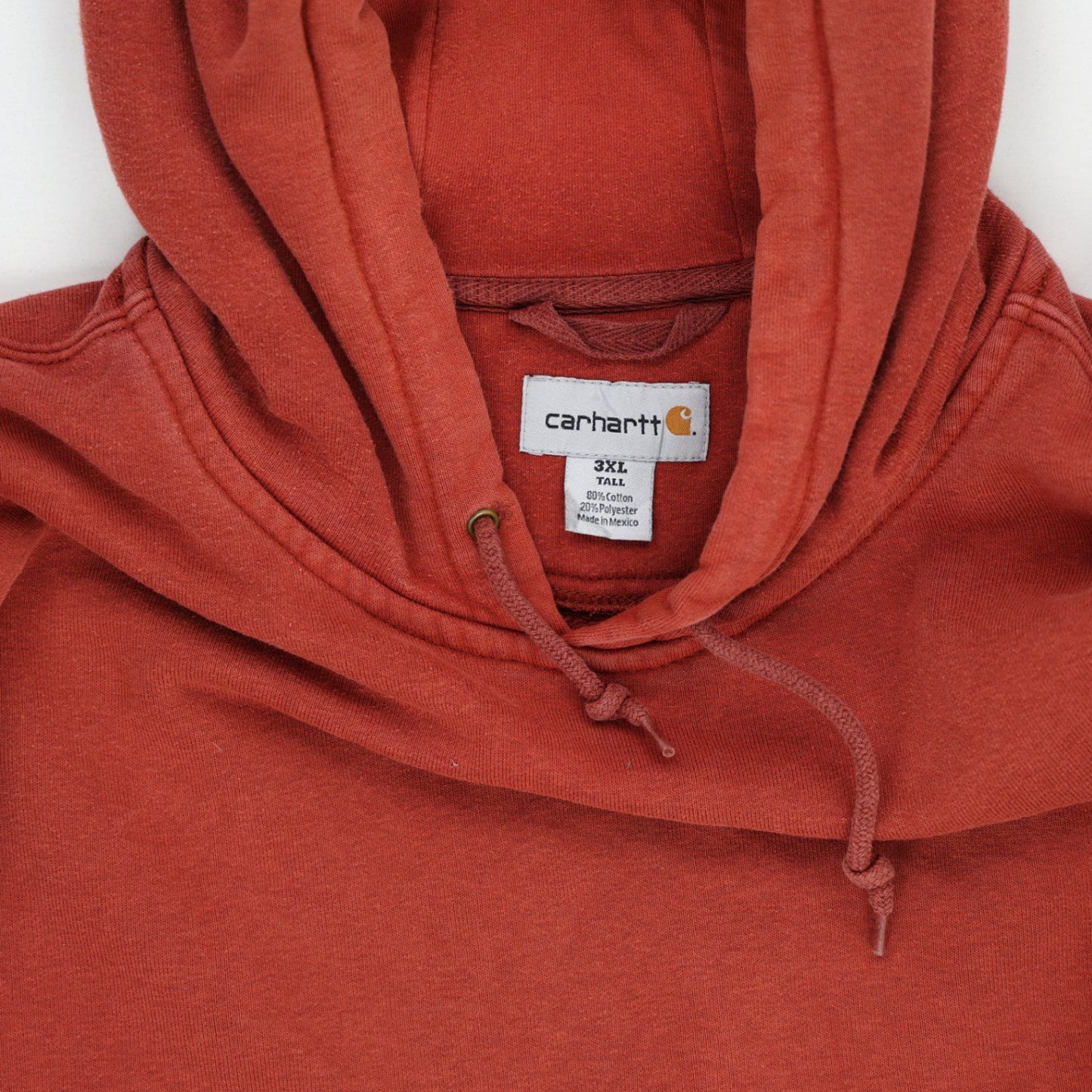 Carhartt Rust Red 3XL Tall Pullover Hoodie 80 Cotton 20 Polyester for Men