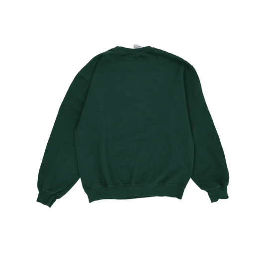 Jerzees Vintage Green Crewneck Sweatshirt Medium Cotton Polyester Michigan State Spartans