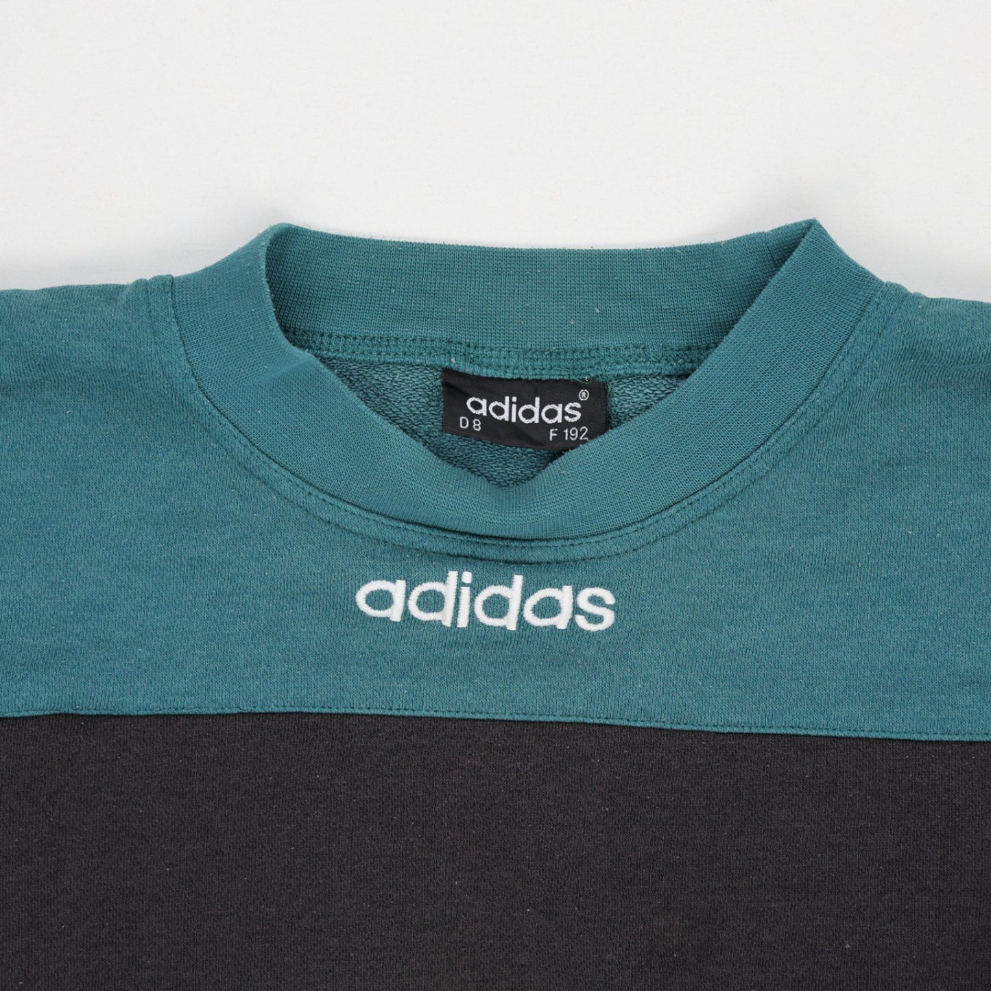 adidas HEBC Lila III Vintage Crewneck Sweatshirt Teal Black White XL Cotton Blend