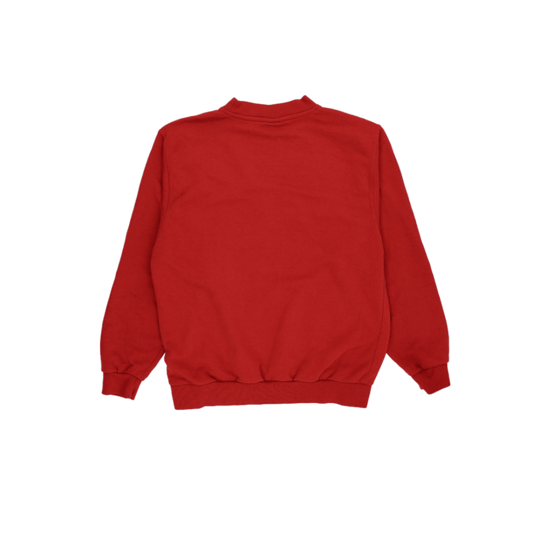 PUMA Red Logo Sweatshirt Unisex Small Vintage Cotton Crew Neck 90s