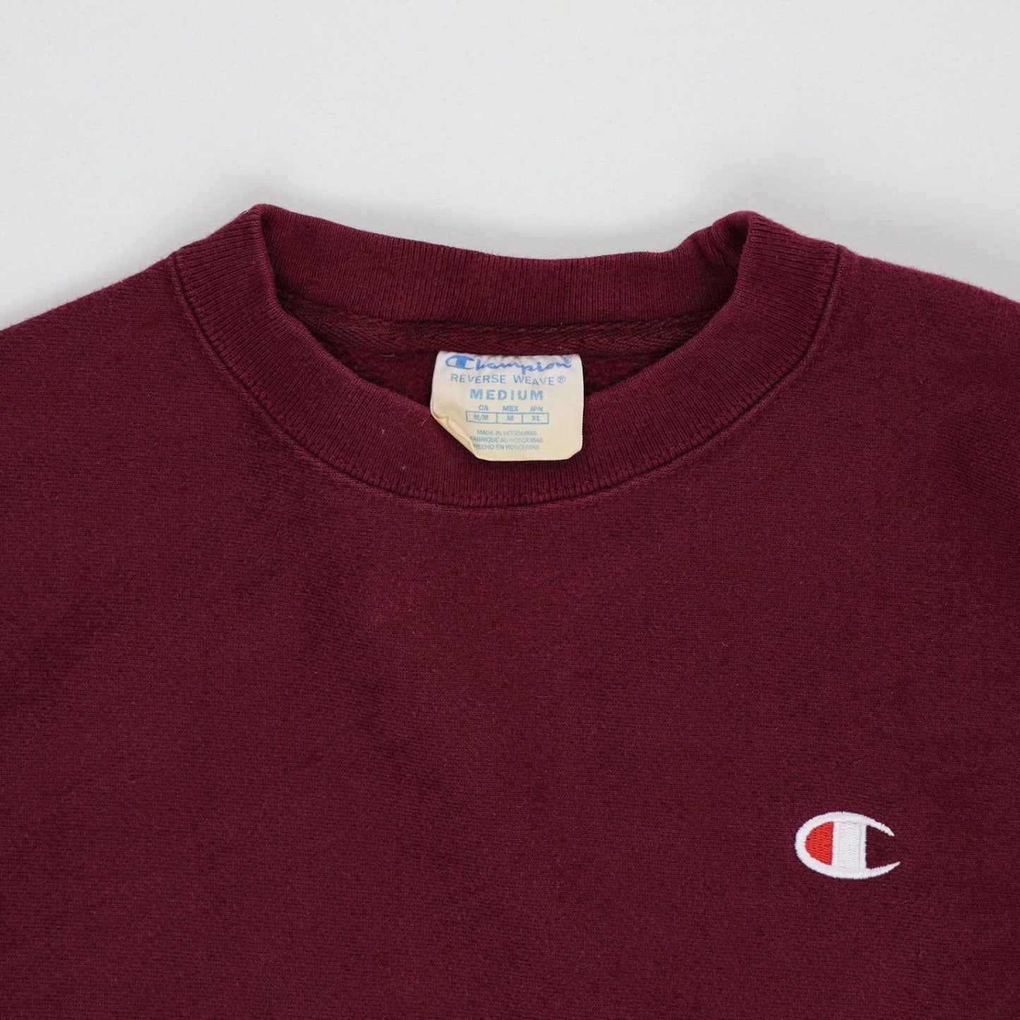 Champion Reverse Weave Maroon Pullover Sweatshirt Men Medium Cotton Crewneck Vintage
