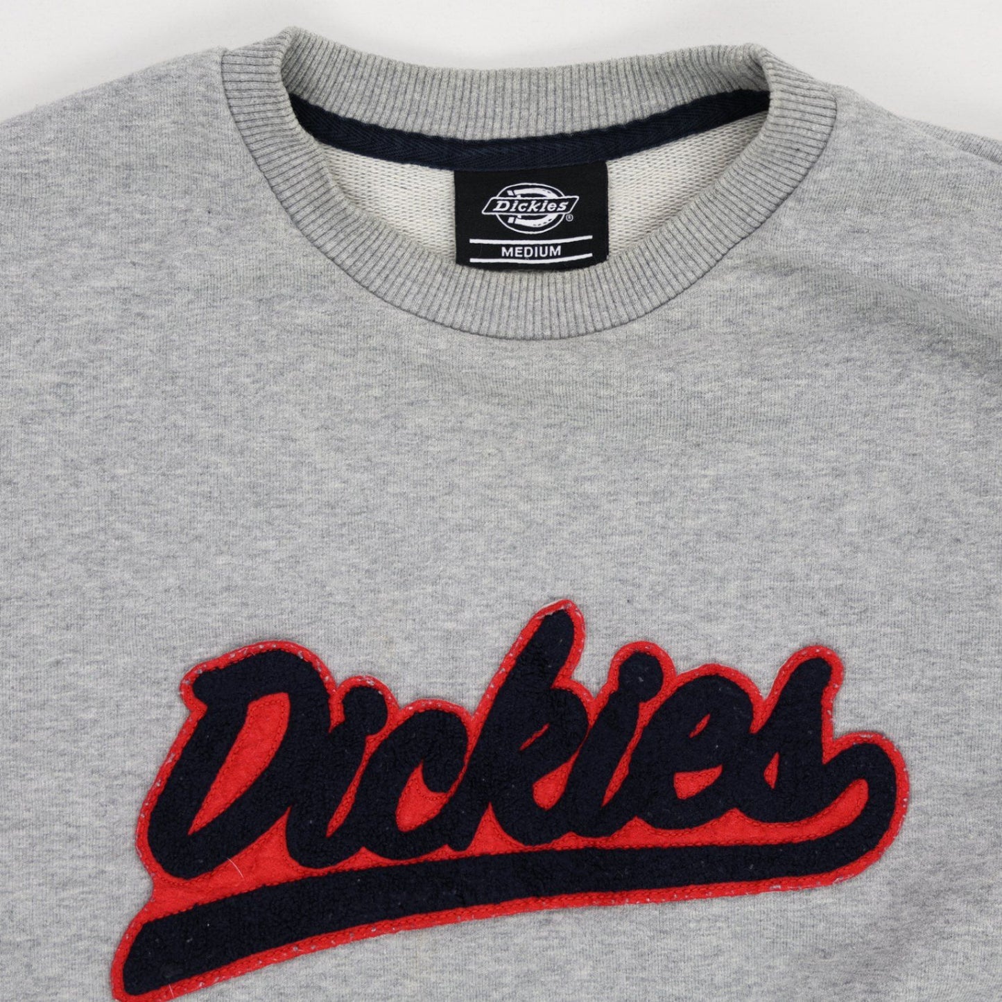 Dickies Grey Crewneck Sweatshirt Unisex Medium Cotton Blend Pullover Vintage