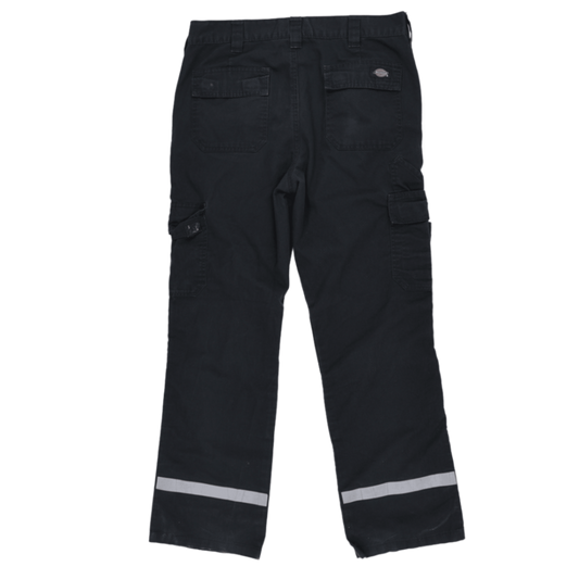 Dickies Black Cargo Trousers 32W 32 Inseam 65 Polyester 35 Cotton