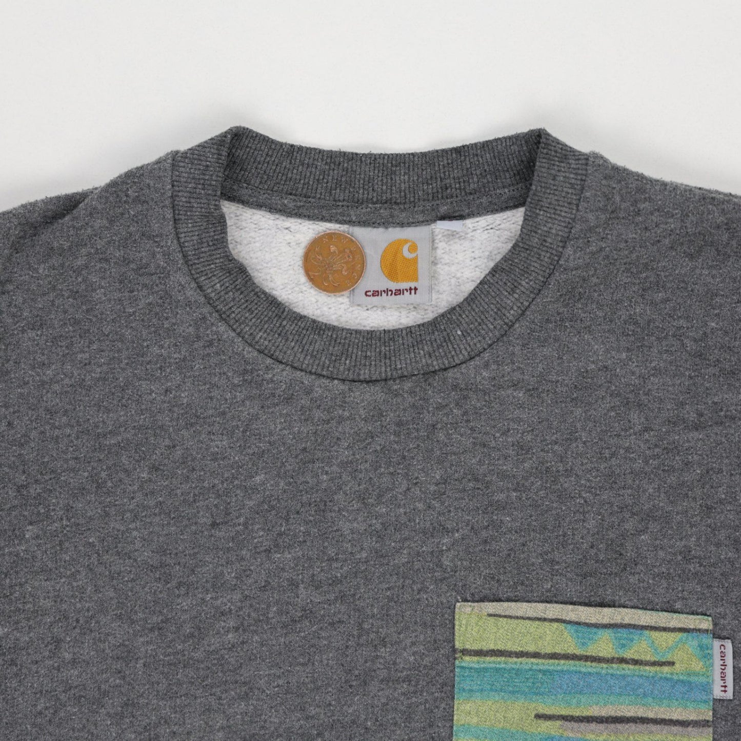 Carhartt Grey Crew Neck Casual Sweatshirt Large Cotton