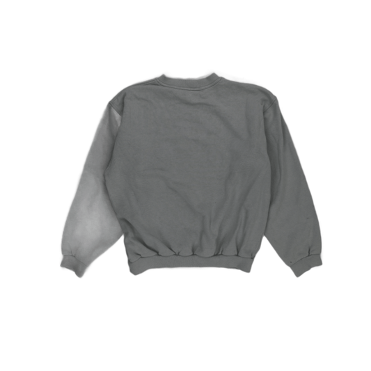 Sergio Tacchini Vintage Grey Crew Neck Sweatshirt Unisex Large Cotton Blend