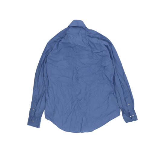 Polo Ralph Lauren Regent Custom Fit Blue Long Sleeve Button Down Shirt Large Cotton