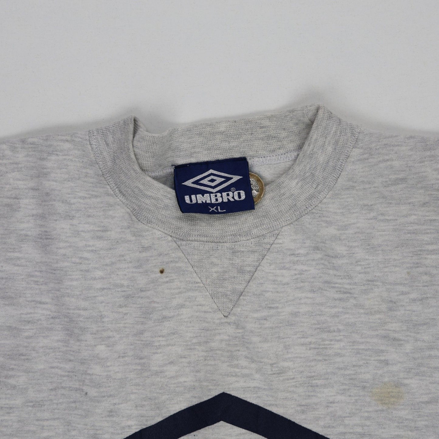 Umbro Vintage Grey Crew Neck Sweatshirt XL Cotton Blend Men's Activewear