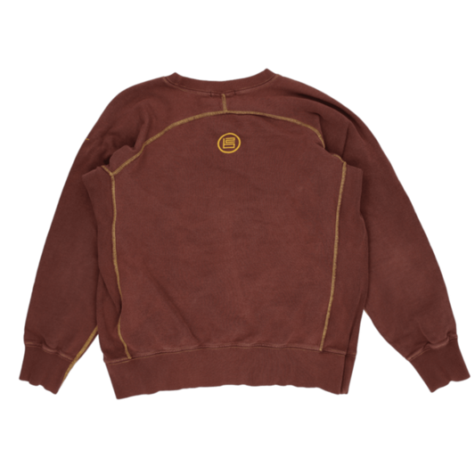 Nike Brown Crew Neck Sweatshirt Men Size L Cotton Used Good Condition