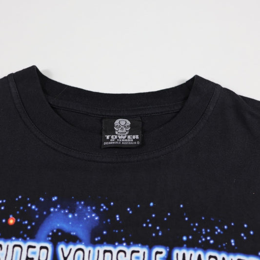 Terminator Tower of Terror Black Crew Neck Cotton Men T-Shirt Size S