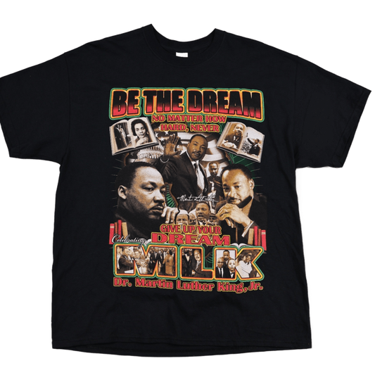 Gildan Heavy Cotton Martin Luther King Jr XL Black T-Shirt Vintage Graphic Print I Have A Dream Tee