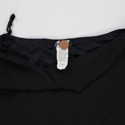 MSK Black Embellished Hem Short Sleeve Top, Size S – Elegant Party Blouse, Polyester, Scalloped Finish - Ideal for Evening Wear or Special Occasions