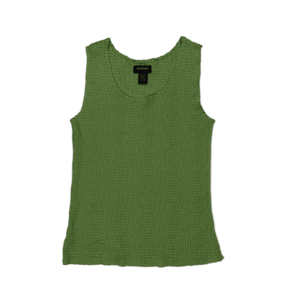 Avenue Green Textured Sleeveless Stretch Top, Size 14/16, Lightweight Comfortable Tank