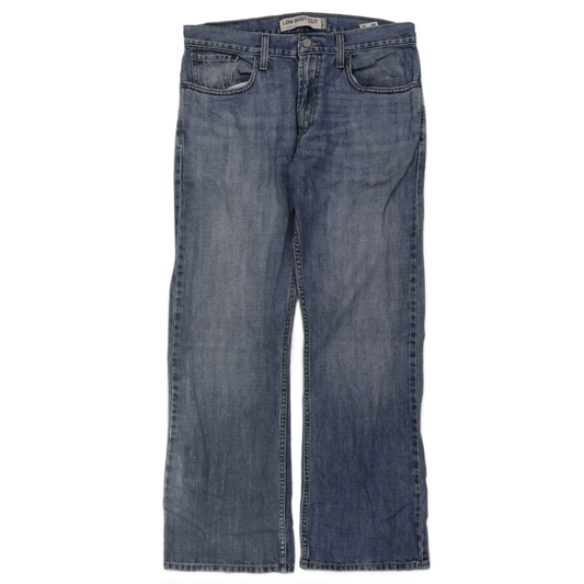 Levi's 527 Low Boot Cut Jeans W32 L30 Light Blue 100% Cotton Men's Denim Trousers