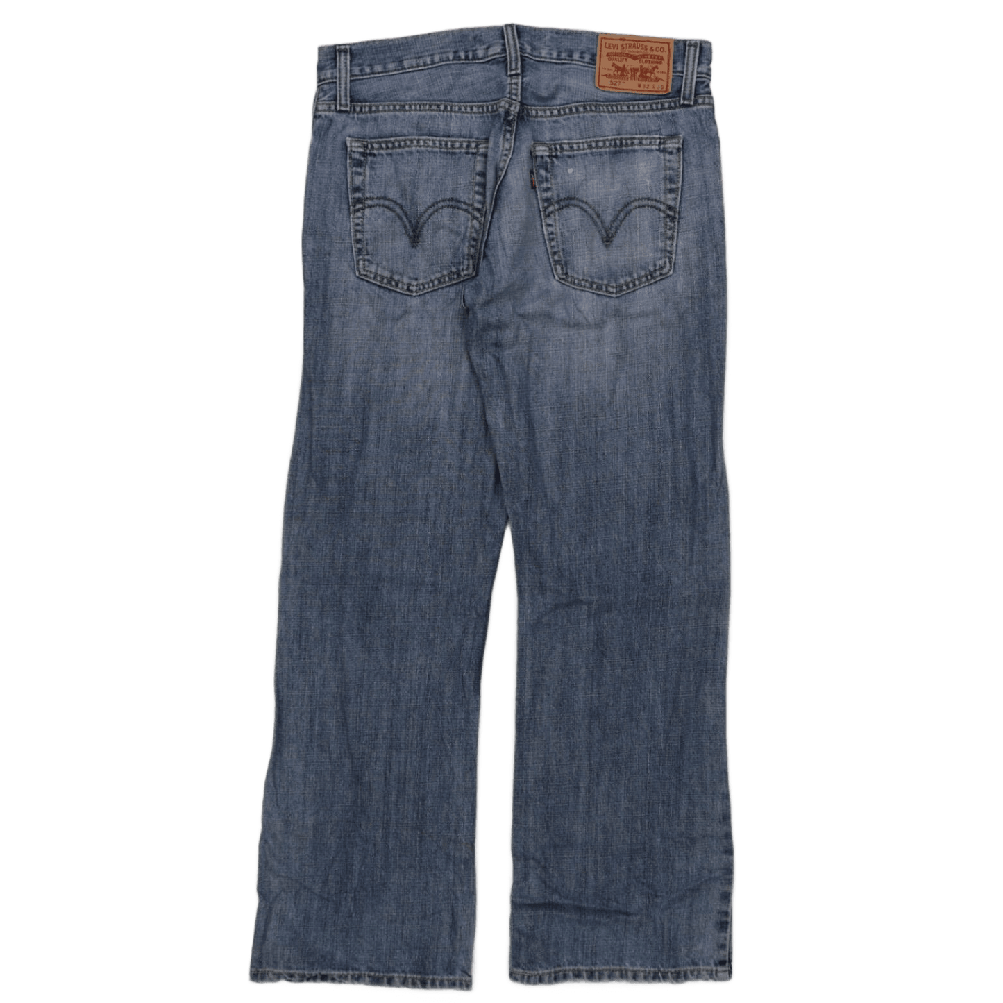 Levi's 527 Low Boot Cut Jeans W32 L30 Light Blue 100% Cotton Men's Denim Trousers