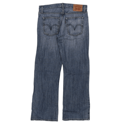 Levi's 527 Low Boot Cut Jeans W32 L30 Light Blue 100% Cotton Men's Denim Trousers