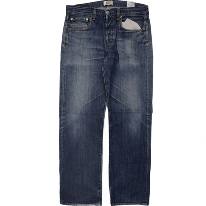 Levi's 501 Original Fit Blue Denim Jeans W34 L32 Classic Straight Leg Iconic Style