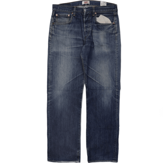 Levi's 501 Original Fit Blue Denim Jeans W34 L32 Classic Straight Leg Iconic Style