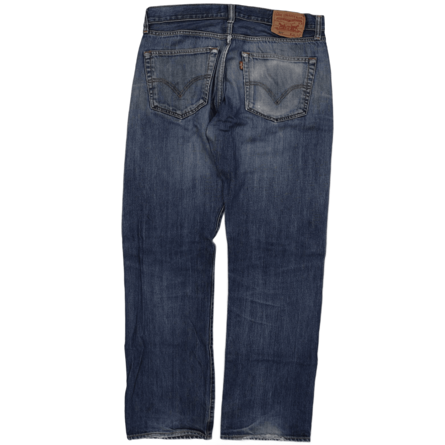 Levi's 501 Original Fit Blue Denim Jeans W34 L32 Classic Straight Leg Iconic Style