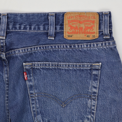 Levi's 504 Men's Straight Fit Blue Denim Jeans W40 L32 Classic Style