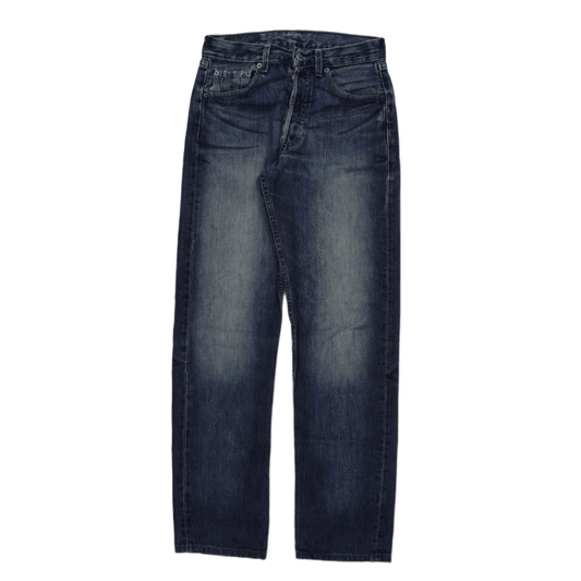 Levi's 501 Original Fit Men's Vintage Blue Jeans - 100% Cotton, Size W28 L34, Classic Style for Everyday Wear