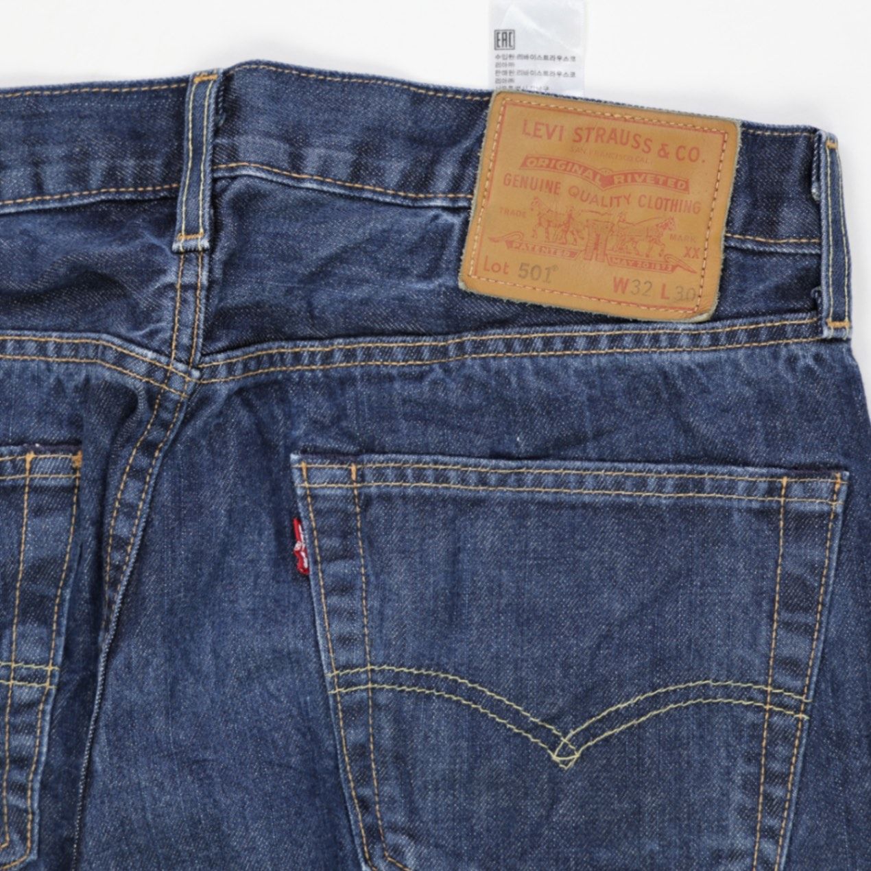 Levi's 501 Original Fit Men's Blue Denim Jeans W32 L30 Classic Straight Leg - Authentic Levi Strauss Premium Quality