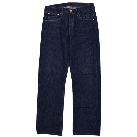 Levi's 501 Original Fit Men's Jeans W32 L34 Dark Indigo Classic Denim, Button Fly, Cotton, Essential Vintage Style