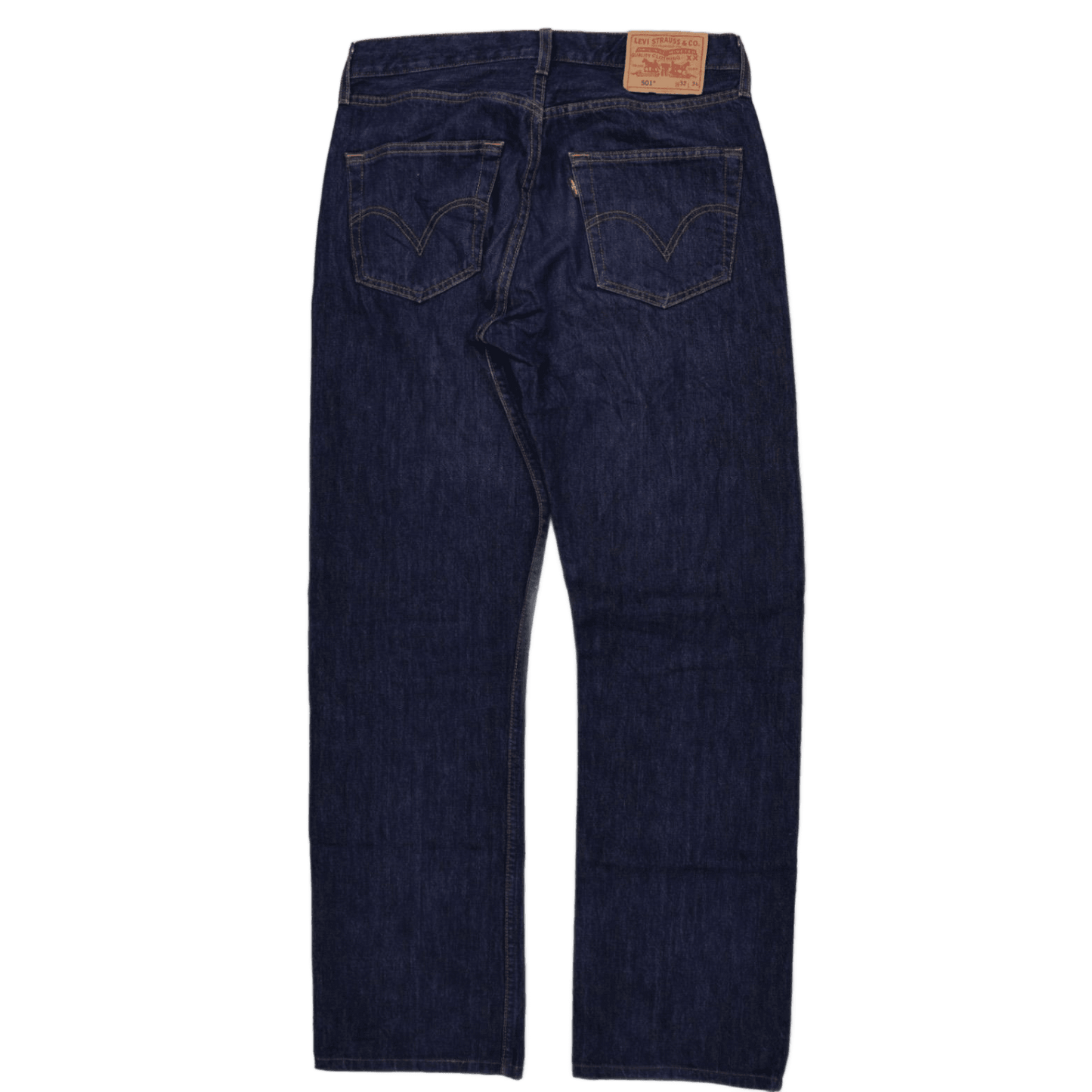 Levi's 501 Original Fit Men's Jeans W32 L34 Dark Indigo Classic Denim, Button Fly, Cotton, Essential Vintage Style