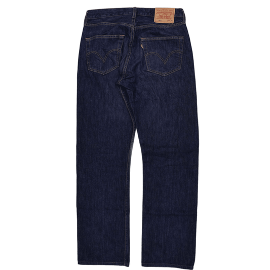 Levi's 501 Original Fit Men's Jeans W32 L34 Dark Indigo Classic Denim, Button Fly, Cotton, Essential Vintage Style