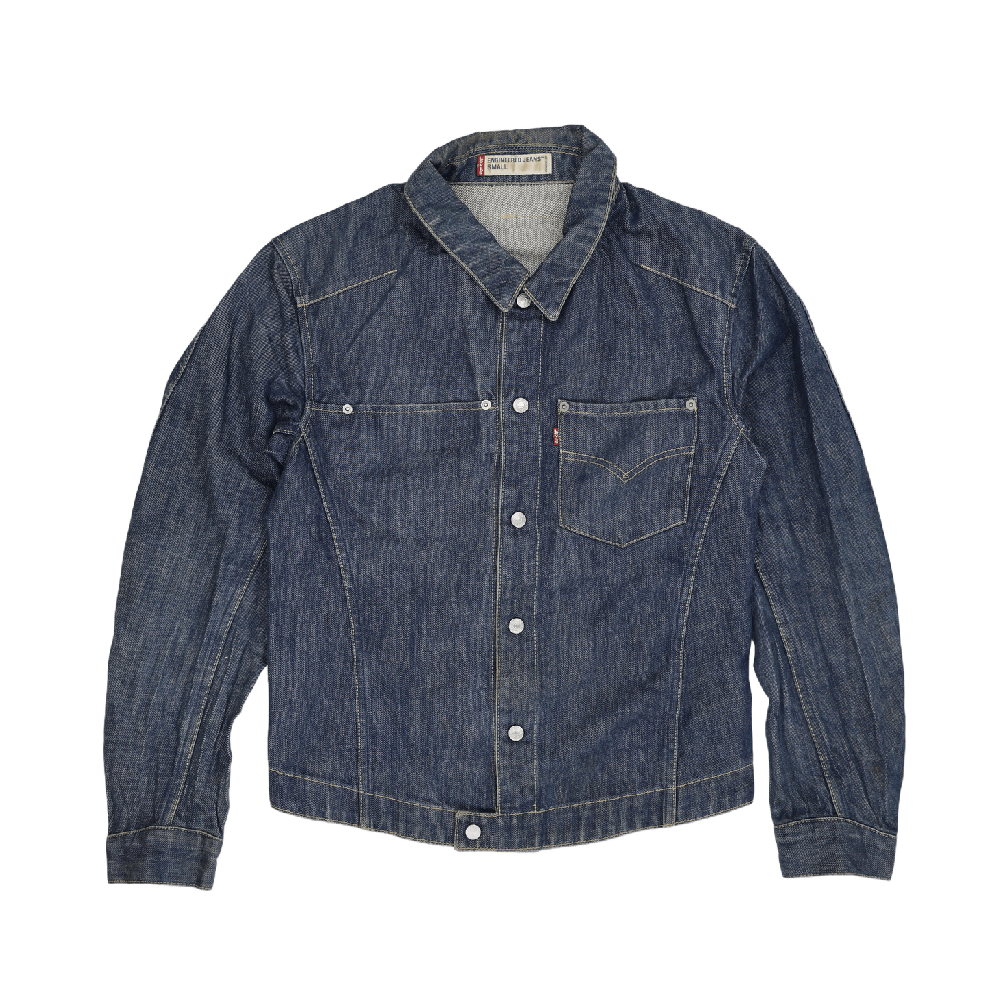 Levi's Engineered Jeans Denim Jacket Small Classic Button-Up Indigo Blue Vintage Style