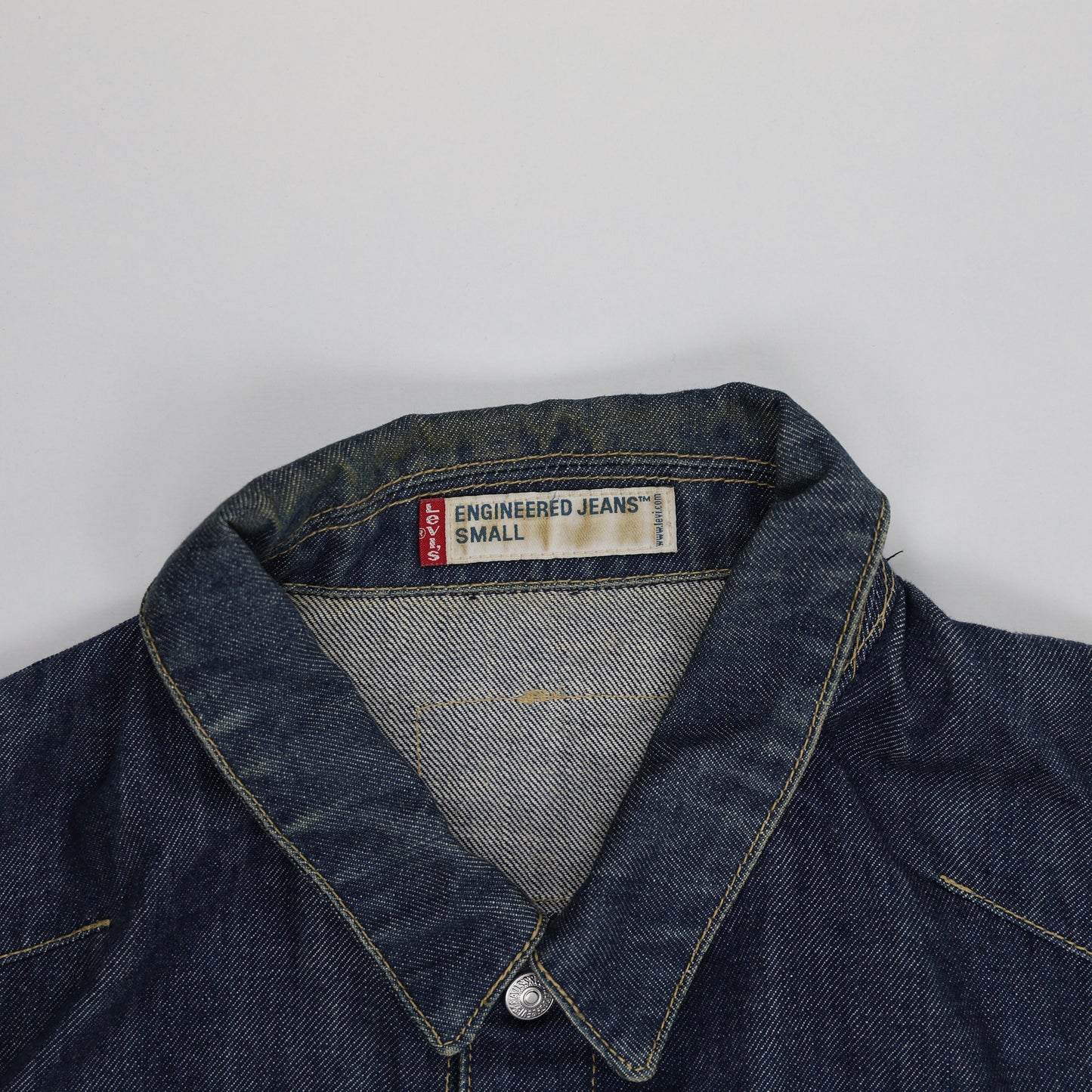 Levi's Engineered Jeans Denim Jacket Small Classic Button-Up Indigo Blue Vintage Style