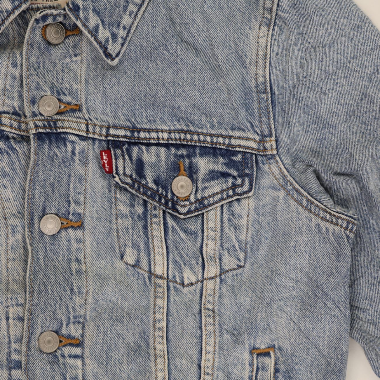 Levi's Waterless Light Blue Denim Jacket Large Cotton Collared