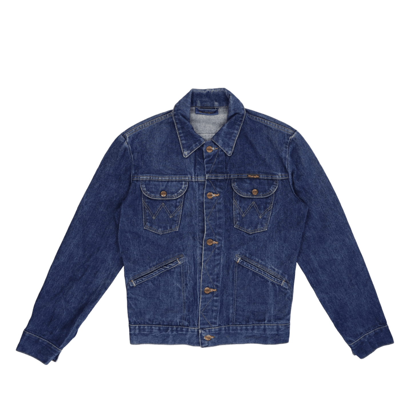 Wrangler Vintage Blue Denim Jacket Size 38 Medium Cotton Collared