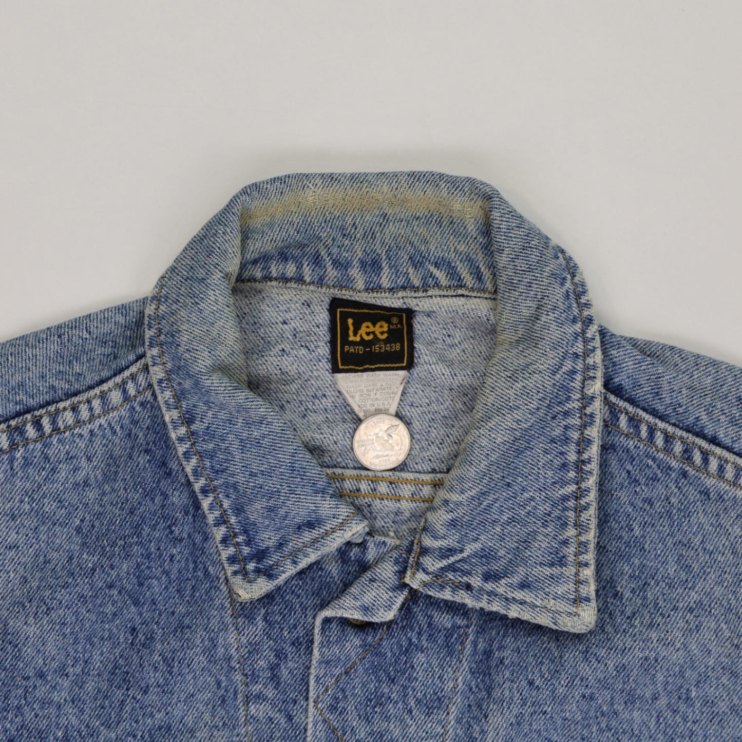Lee Vintage Denim Jacket Blue Large Cotton 90s Style