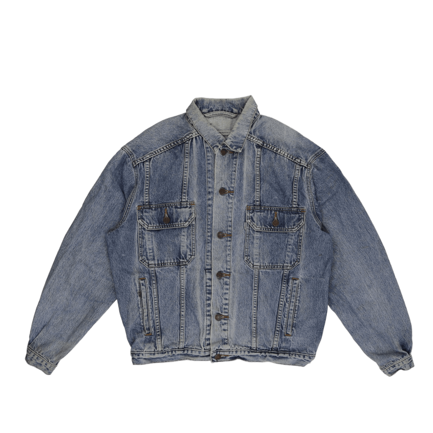 Levi's Vintage 1980s Stonewash Blue Denim Trucker Jacket Large Cotton
