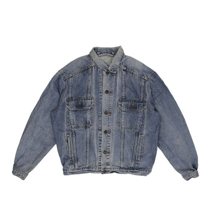 Levi's Vintage 1980s Stonewash Blue Denim Trucker Jacket Large Cotton