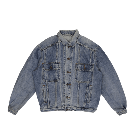 Levi's Vintage 1980s Stonewash Blue Denim Trucker Jacket Large Cotton