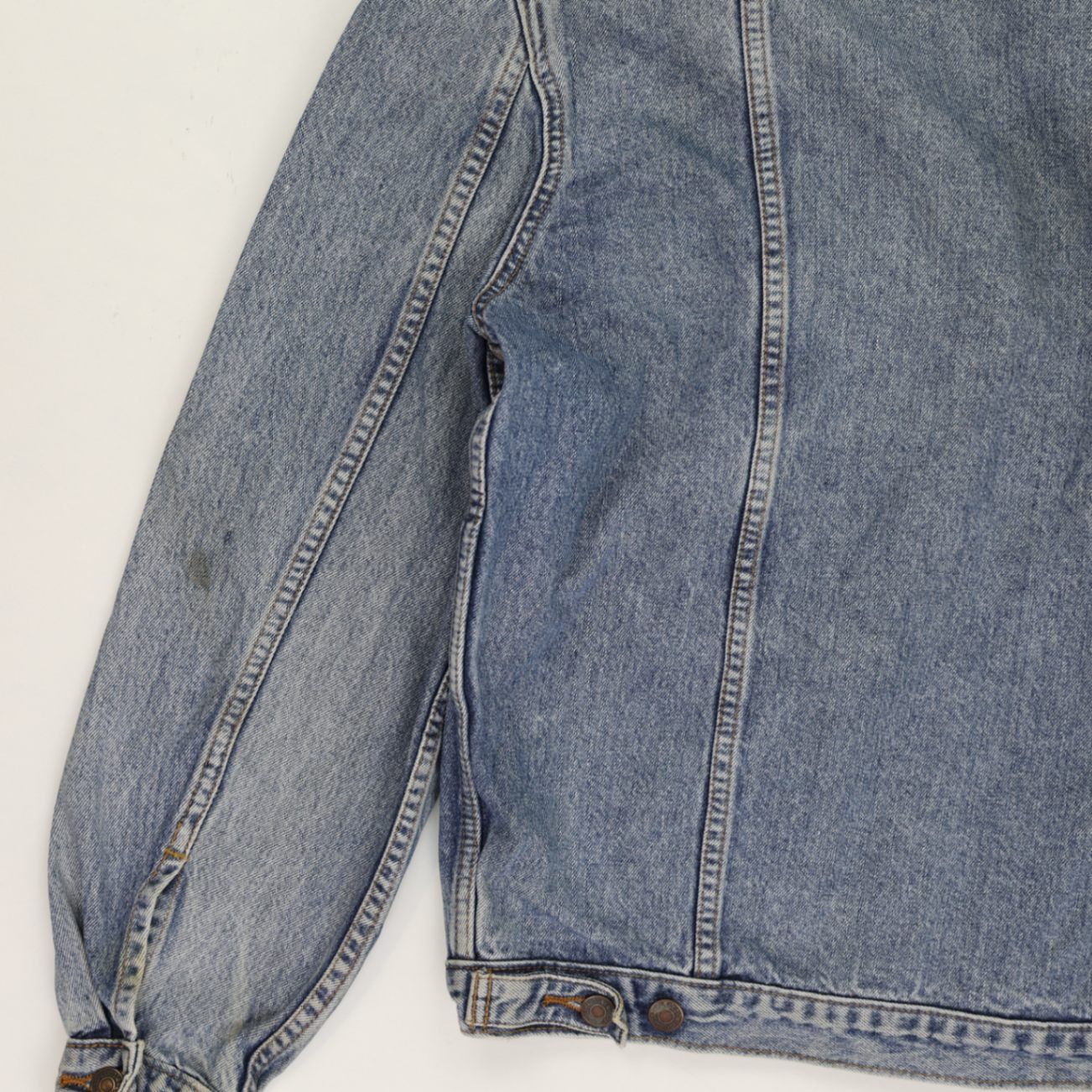Levi's Vintage 1980s Stonewash Blue Denim Trucker Jacket Large Cotton