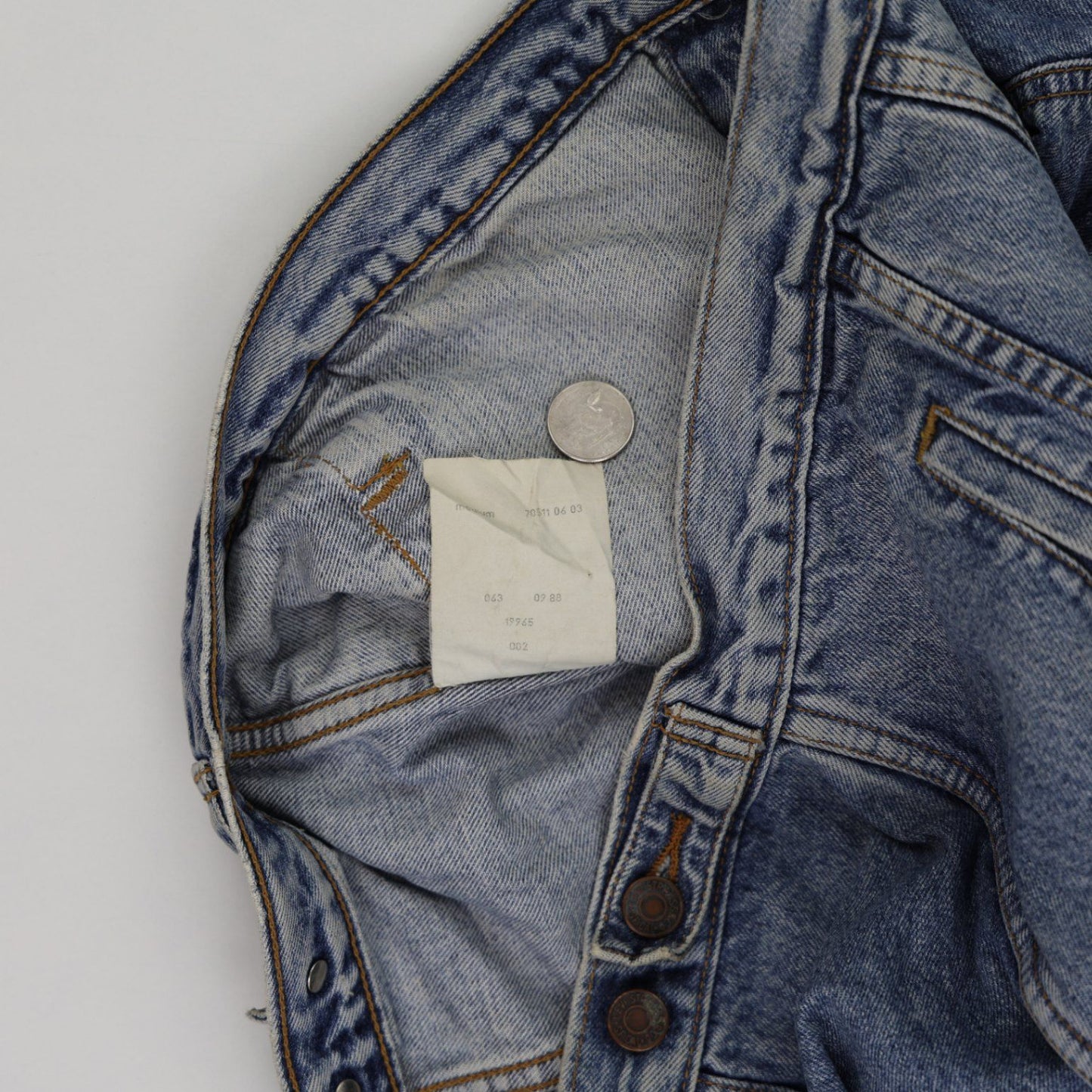 Levi's Vintage 1980s Stonewash Blue Denim Trucker Jacket Large Cotton