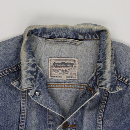 Levi's Vintage 1980s Stonewash Blue Denim Trucker Jacket Large Cotton