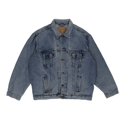 Levi's Vintage XL Light Blue Denim Jacket 100% Cotton Collared Trucker Style