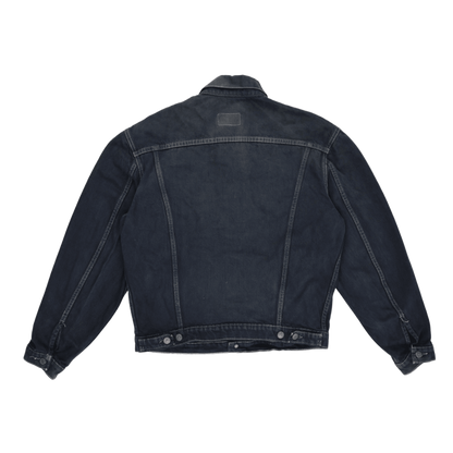 Levi's Vintage Black Denim Trucker Jacket Size Small 100 Percent Cotton